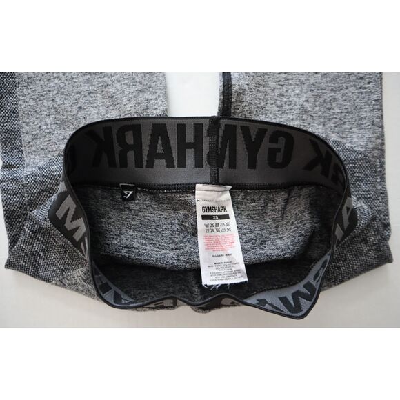 GymShark GLLG4268-AW20 Women Sz XS Black Marl/Charcoal Flex Low Rise 7/8 Legging - Picture 3 of 9
